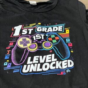 SHEIN Black T-Shirt for Kids. First grade